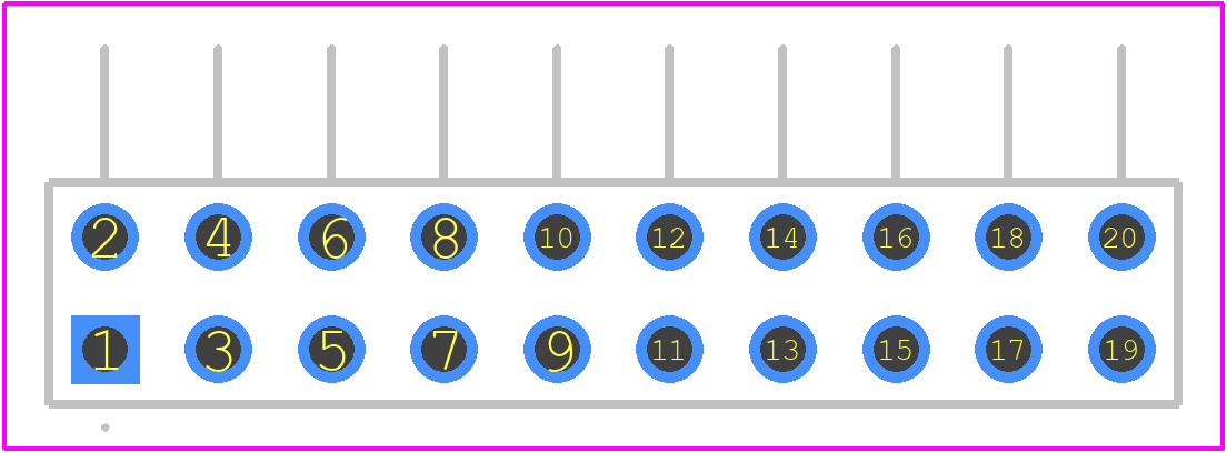 DS1022-2*10RF11-B - Connfly PCB footprint - Other - Other - DS1022-2*10RF11-B-2