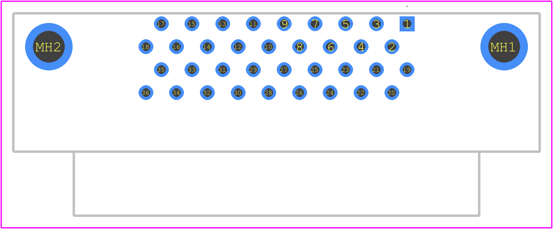 7000027630 - 3M PCB footprint - Other - Other - 7000027630-1