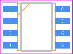 HGA1040M/TR - HGSEMI PCB footprint - Small Outline Packages - Small Outline Packages - SOP8（150mil）