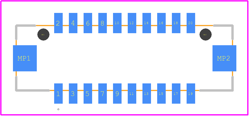 DF13E-20DP-1.25V(65) - Hirose PCB footprint - Other - Other - DF13E-20DP-1.25V(65)-2