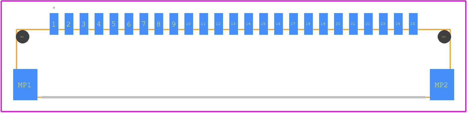 DF14-25P-1.25H(65) - Hirose PCB footprint - Other - Other - DF14-25P-1.25H(65)-2