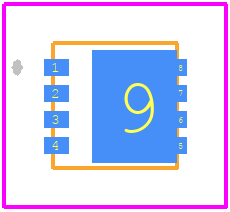 PJQ4443P-AU - PANJIT PCB footprint - Other - Other - DFN3333-8L