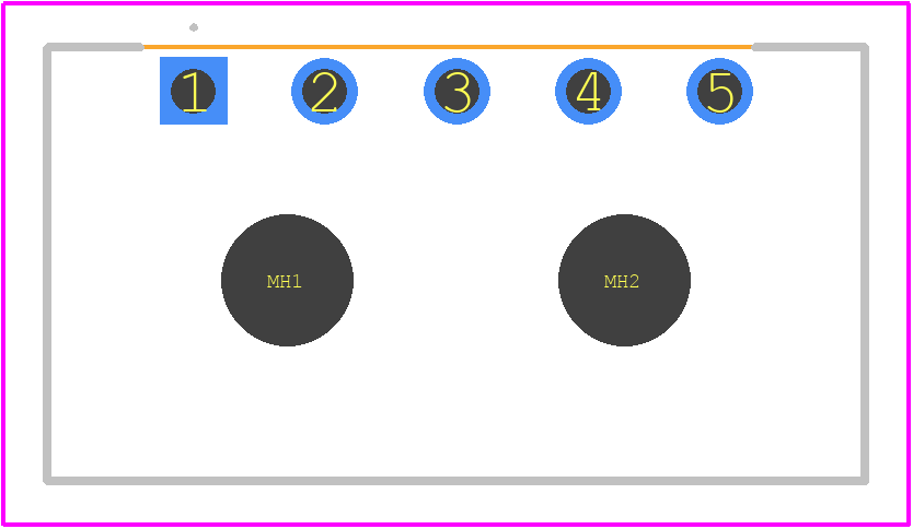 M3025R-1X5P - XFCN PCB footprint - Other - Other - M3025R-1X5P-2