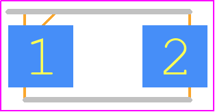 293D156X9025C2TE3 - Vishay PCB footprint - Capacitor Moulded Polarised - Capacitor Moulded Polarised - Case C