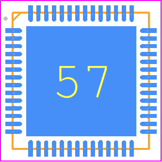 PS186 - Parade Technologies PCB footprint - Quad Flat No-Lead - Quad Flat No-Lead - QFN56