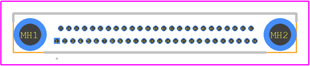 A29500-051 - Omnetics PCB footprint - Other - Other - A29500-051-5