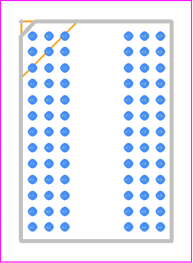 KTDM8G4B832BGCBCT - SMARTsemi PCB footprint - BGA - BGA - 78-BALL (7.5x11.0 mm)