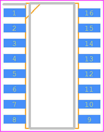 TCMT4100 - Vishay PCB footprint - Small Outline Packages - Small Outline Packages - 16-SOP+