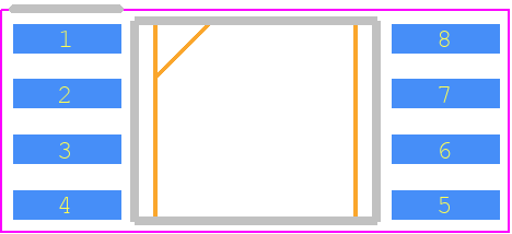 ADH363R701G8 - Analog Devices PCB footprint - Small Outline Packages - Small Outline Packages - 8-Lead Flat Package with Gullwing Formed Leads [FLATPACK_RF]