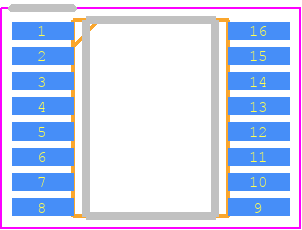 HMC452QS16GE - Analog Devices PCB footprint - Small Outline Packages - Small Outline Packages - ADXRS453BRGZsd