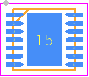 HL7022FN02 - Halo Electronics PCB footprint - Small Outline No-lead - Small Outline No-lead - DFN-14
