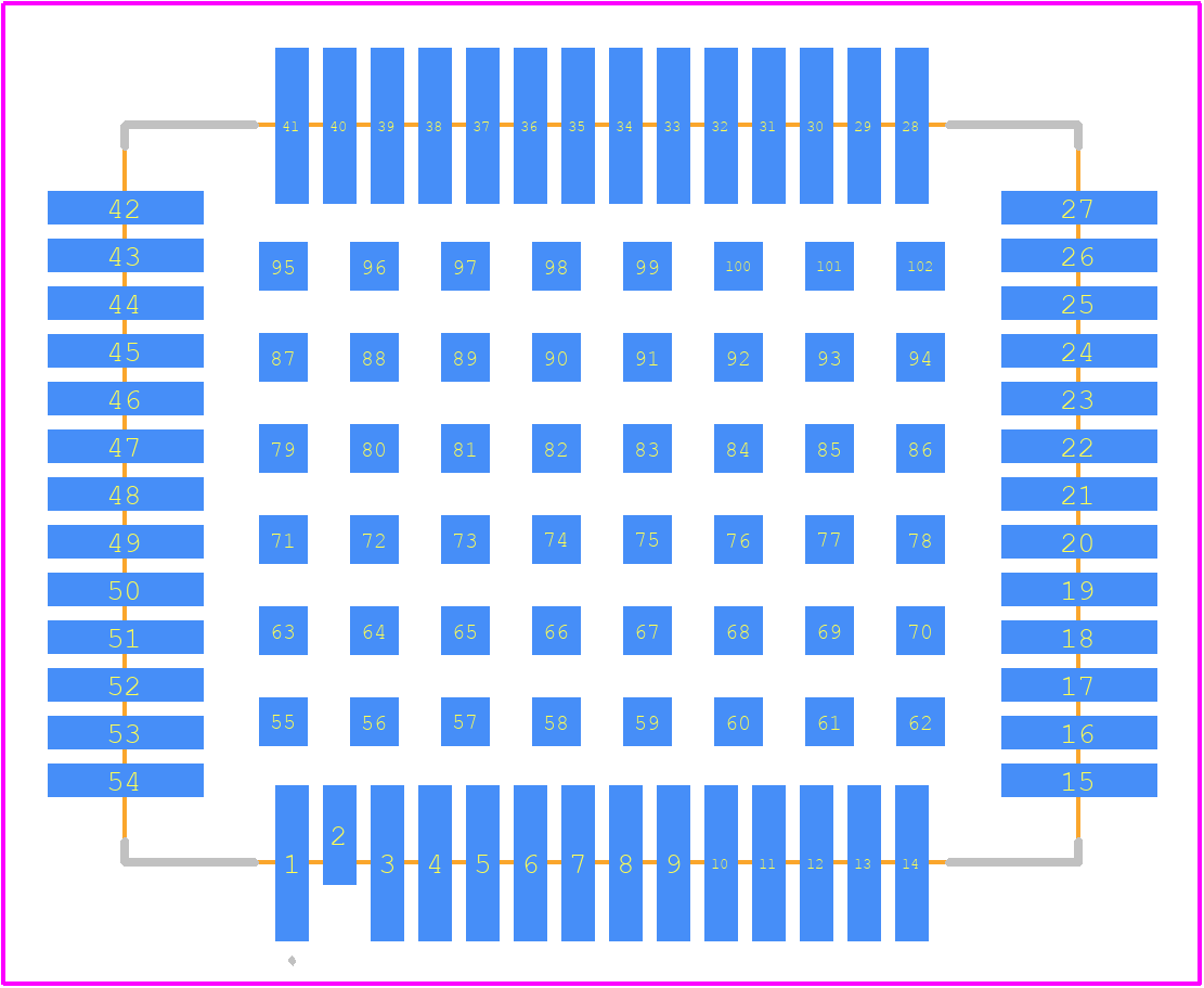 UM980 - UNICORE PCB footprint - Other - Other - 54 pin LGA_2025-1