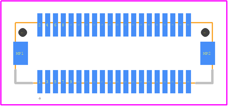 DF15(4.2)-40DP-0.65V(56) - Hirose PCB footprint - Other - Other - DF15(4.2)-40DP-0.65V(56)-2