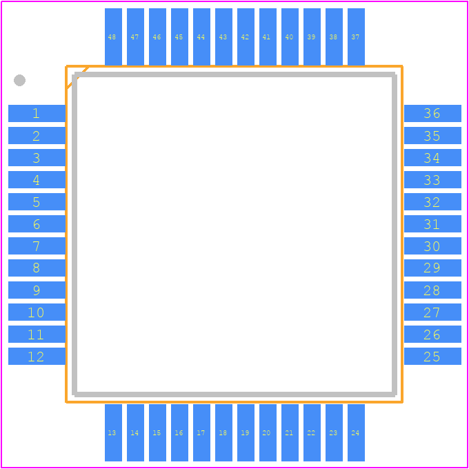 CXA1390AQ - Sony PCB footprint - Quad Flat Packages - Quad Flat Packages - CXA1390AQaa
