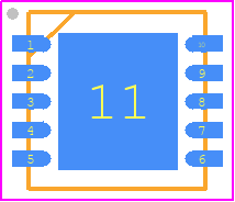 IC-WKNDFN10 - ic-haus PCB footprint - Small Outline No-lead - Small Outline No-lead - DFN10 4mmx4mm
