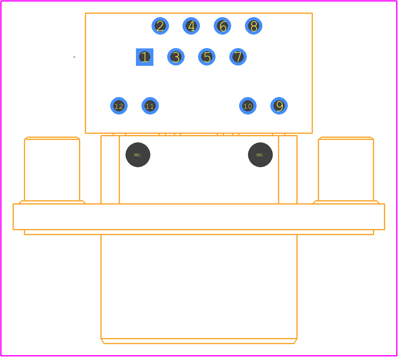 MRJ-5381-M1 - Amphenol PCB footprint - Other - Other - MRJ-5381-M1-2