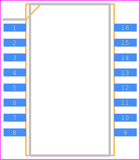 ADUM2286BRIZ-RL - Analog Devices PCB footprint - Small Outline Packages - Small Outline Packages - (RI-16-2)