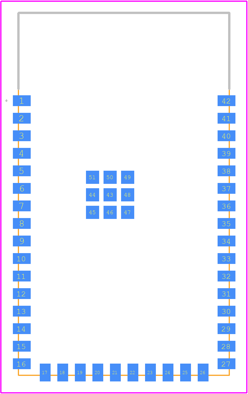 ESP32-S2-WROOM-N4 - Espressif Systems PCB footprint - Other - Other - ESP32-S2-WROOM-N4-1