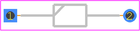 RB721Q-40 - ROHM Semiconductor PCB footprint - Diodes, Axial Diameter Horizontal Mounting - Diodes, Axial Diameter Horizontal Mounting - RB721Q-40