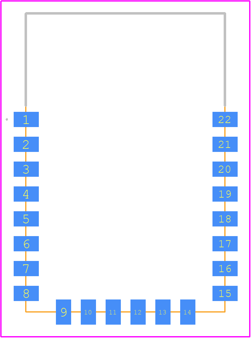 Ai-WB2-12F - RF SOLUTIONS PCB footprint - Other - Other - SMD-22