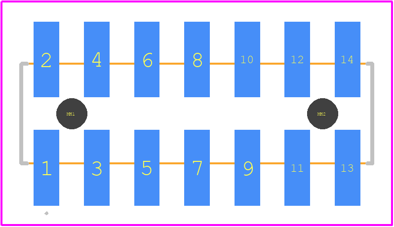 15-45-3514 - Molex PCB footprint - Other - Other - 15-45-3514-1