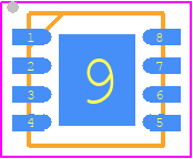 R5F12008ANS#30 - Renesas Electronics PCB footprint - Small Outline No-lead - Small Outline No-lead - PWSN0008JG-A