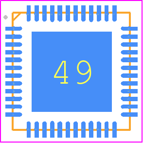 AXP199 - X-Powers PCB footprint - Quad Flat No-Lead - Quad Flat No-Lead - 48 PIN QFN-1