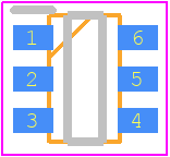BSL207SP H6327 - Infineon PCB footprint - SOT23 (6-Pin) - SOT23 (6-Pin) - PG-TSOP-6-6-