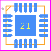 MP5031GRE-00A3-Z - Monolithic Power Systems (MPS) PCB footprint - Quad Flat No-Lead - Quad Flat No-Lead - QFN-20 (4mmx4mm)*