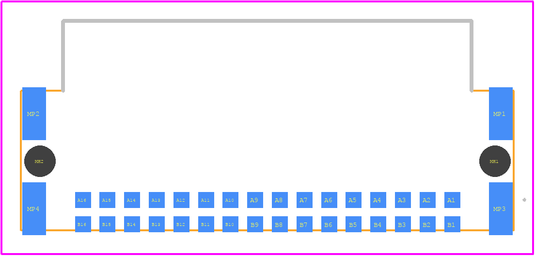 354080-E - ERNI PCB footprint - Other - Other - 354080-E-2