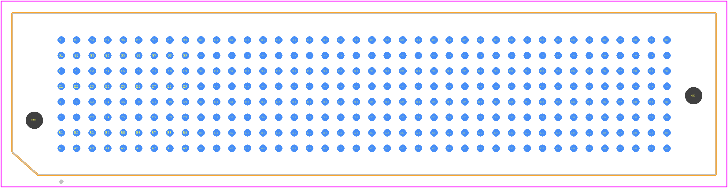 LPAM-40-01.5-S-08-2-K-TR - SAMTEC PCB footprint - Other - Other - LPAM-40-01.5-S-08-2-K-TR