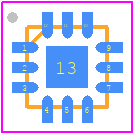 SKYA21013 - Skyworks PCB footprint - Quad Flat No-Lead - Quad Flat No-Lead - 12 lead qfn 2*2