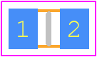RLC73PW2AR309FTDF - TE Connectivity PCB footprint - Resistor Chip - Resistor Chip - RLC73K2AR562FTD