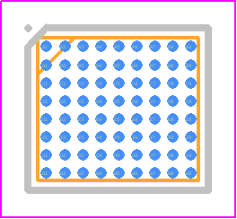 ADP50800037CBZR - Analog Devices PCB footprint - BGA - BGA - ADP50800037CBZR