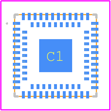 GV7700 - SEMTECH PCB footprint - Other - Other - 84-pin dual-row QFN