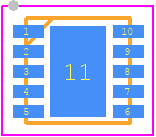 RClamp2654P - SEMTECH PCB footprint - Small Outline No-lead - Small Outline No-lead - SLP2626P10