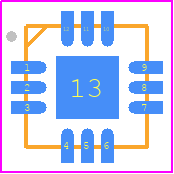 MAMX-011088 - MACOM PCB footprint - Quad Flat No-Lead - Quad Flat No-Lead - MAMX-011088