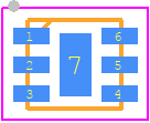 ISL29006IROZ-T7 - Renesas Electronics PCB footprint - Small Outline No-lead - Small Outline No-lead - L6.2x2.1