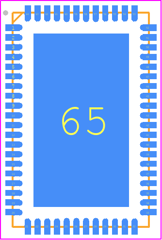 LTC9103AUKJ#PBF - Analog Devices PCB footprint - Quad Flat No-Lead - Quad Flat No-Lead - UKJ Package 64-Lead Plastic QFN (7mm × 11mm)