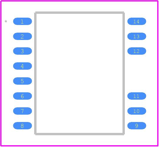 SI823H2CD-IS3 - Skyworks PCB footprint - Other - Other - 14-Pin Wide Body SOIC(WB SOIC-14)