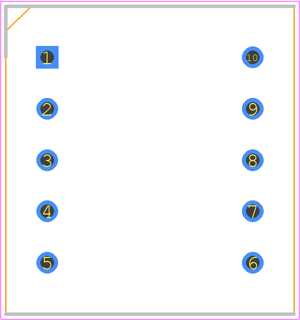 DA36-11YWA - Kingbright PCB footprint - Dual-In-Line Sockets - Dual-In-Line Sockets - 10 Leads DIP
