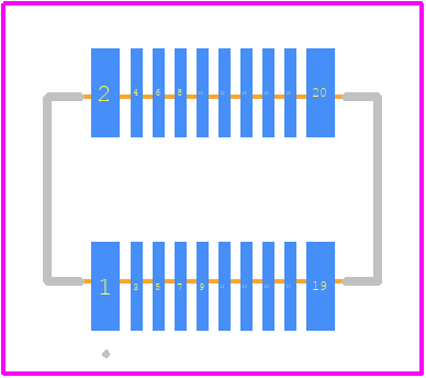 WR-20P-VF-N1 - JAE PCB footprint - Other - Other - WR-20P-VF-N1-2