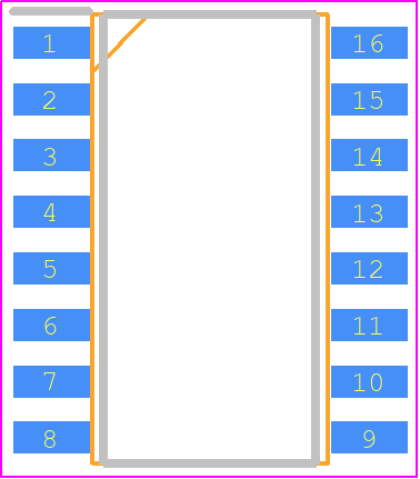 M51996AFP - Renesas Electronics PCB footprint - Small Outline Packages - Small Outline Packages - PRSP0016DE-A