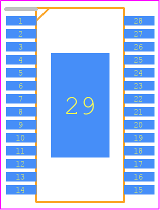 TB67H481FNG(O,EL) - Toshiba PCB footprint - Small Outline Packages - Small Outline Packages - P-HTSSOP28-0510-0.65-001