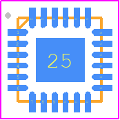 ICM-20948 - SparkFun PCB footprint - Quad Flat No-Lead - Quad Flat No-Lead - 24-Lead QFN (3.0x3.0x0.9)
