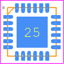 AM4026 - MERCURY PCB footprint - Quad Flat No-Lead - Quad Flat No-Lead - 24-Lead QFN