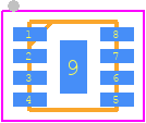 SY89311UMG-TR - Microchip PCB footprint - Small Outline No-lead - Small Outline No-lead - SY89311UMG-TRa