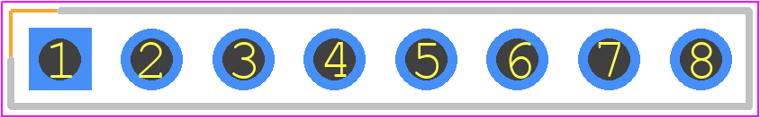 PH-1X8SG - Useconn PCB footprint - Header, Vertical - Header, Vertical - PH-1X8SG