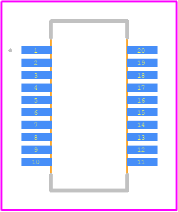 SI8388P-IU - Skyworks PCB footprint - Other - Other - 20-QSOP