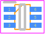 SAT36A05L05 - Yageo Group PCB footprint - SOT23 (6-Pin) - SOT23 (6-Pin) - SOT-363